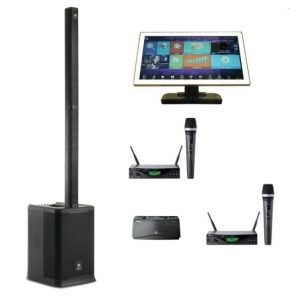 Dàn karaoke màn hình cảm ứng và loa cột array cao cấp giá 110 triệu