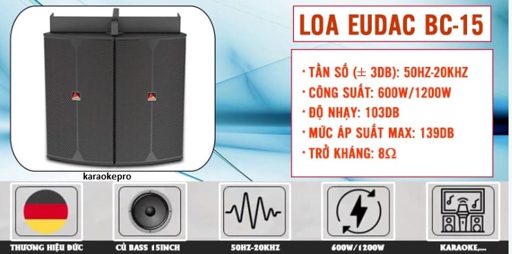Loa EUDAC AUDIO BC-15 giá rẻ